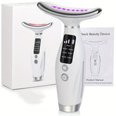 Appareil soin visage rechargeable 7 modes - Masseur facial chauffant USB - Dispositif beauté anti-âge raffermissant