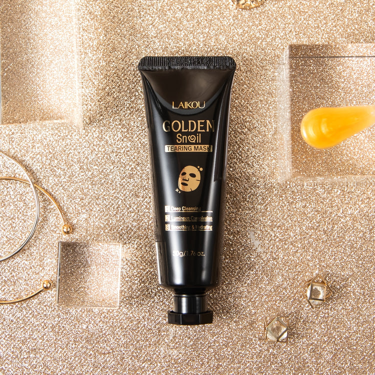 Application masque peel-off doré LAIKOU - Masque nettoyant visage hypoallergénique - Soin glycérine sans formaldéhyde