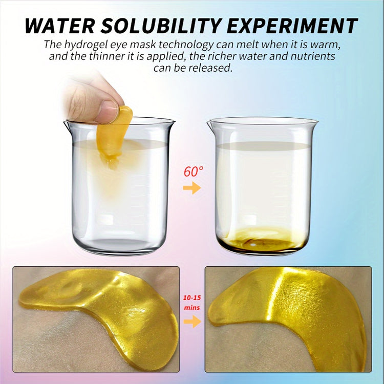 Application masque yeux or collagène - Patchs hydratants anti-rides contour des yeux - Soin anti-cernes K-beauty