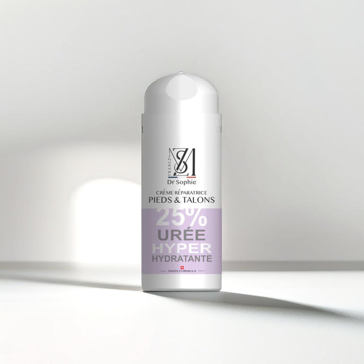 Crème talons fissurés pieds secs 100ml - Traitement réparateur karité urée effet cicatrisant