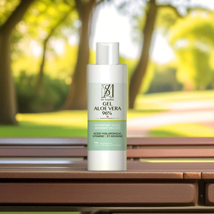 Gel aloe vera acide hyaluronique 250ml - Soin hydratant vitamine E arginine naturel