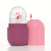 Ice roller massage visage silicone - Rouleau glace anti-poches éclat peau - Outil beauté étanche sans électricité
