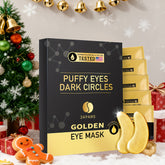Masque yeux or et collagène 24 paires - Patchs anti-rides hydratants contour des yeux K-beauty - Soin anti-cernes