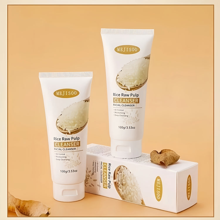 Nettoyant visage au son de riz naturel - Soin hydratant exfoliant vegan K-beauty - Démaquillant doux coréen