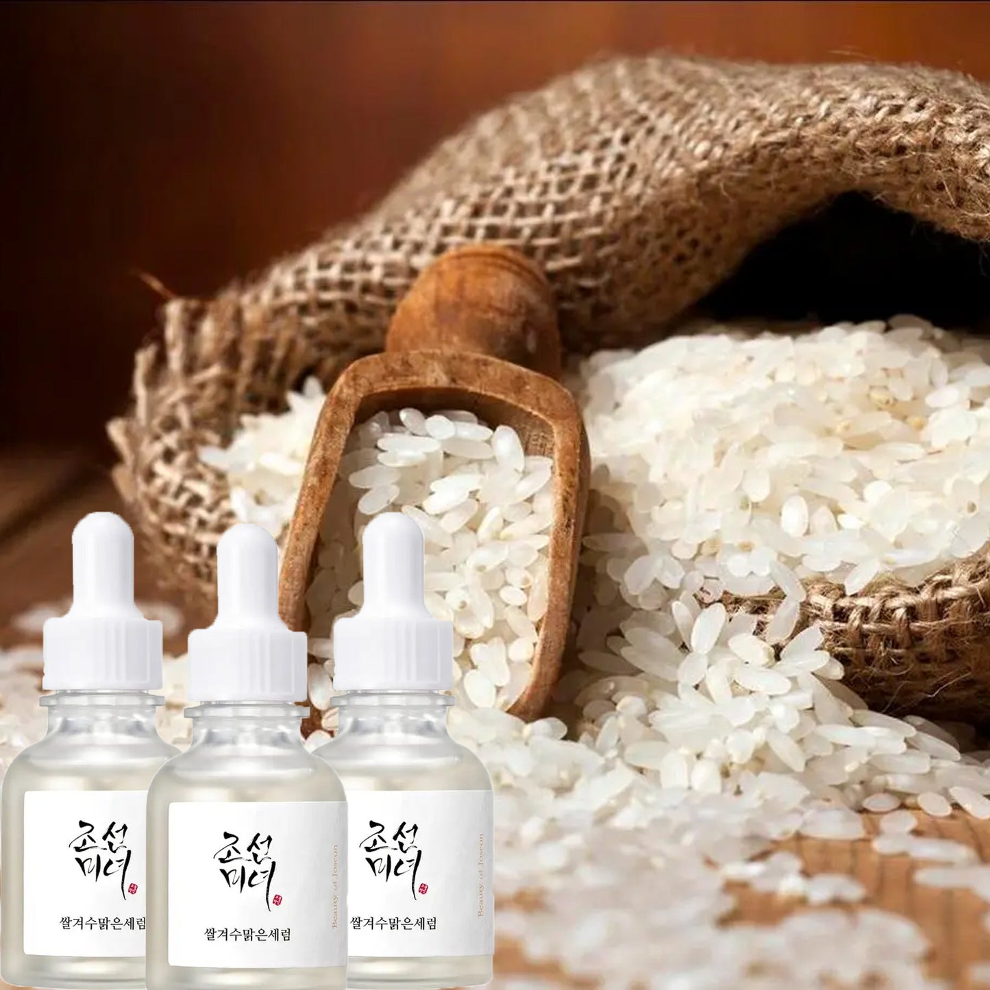 Pack trio sérum Beauty of Joseon 3x30ml - Soin visage hydratant repulpant au riz et alpha-arbutin - K-beauty acide hyaluronique