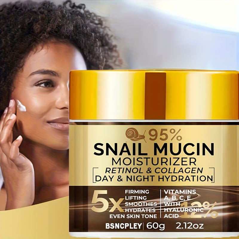 Pot crème bave escargot 95% niacinamide - Soin hydratant visage 60g tous types de peaux - Traitement réparateur coréen