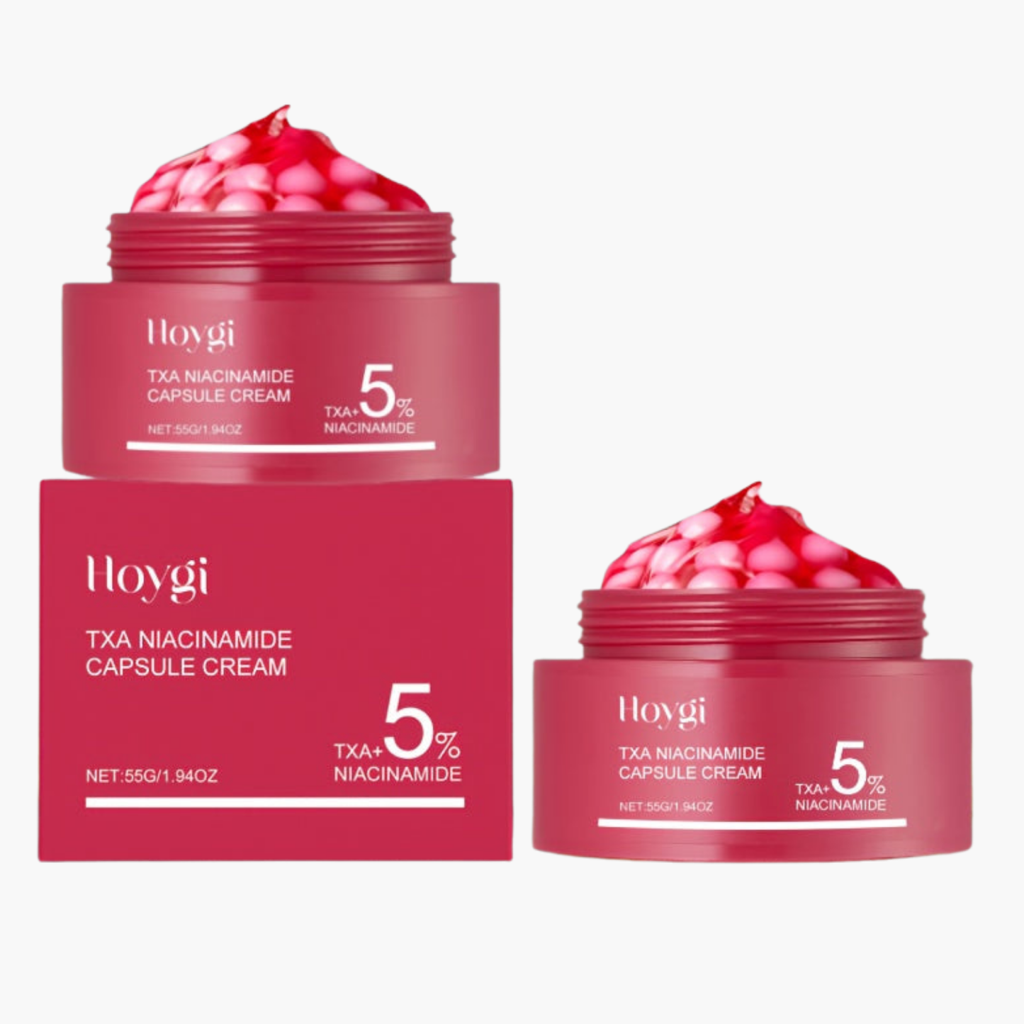 Pot crème nicotinamide 55g collagène - Hydratante raffermissante anti-taches vitamine B3 jour nuit peaux sensibles