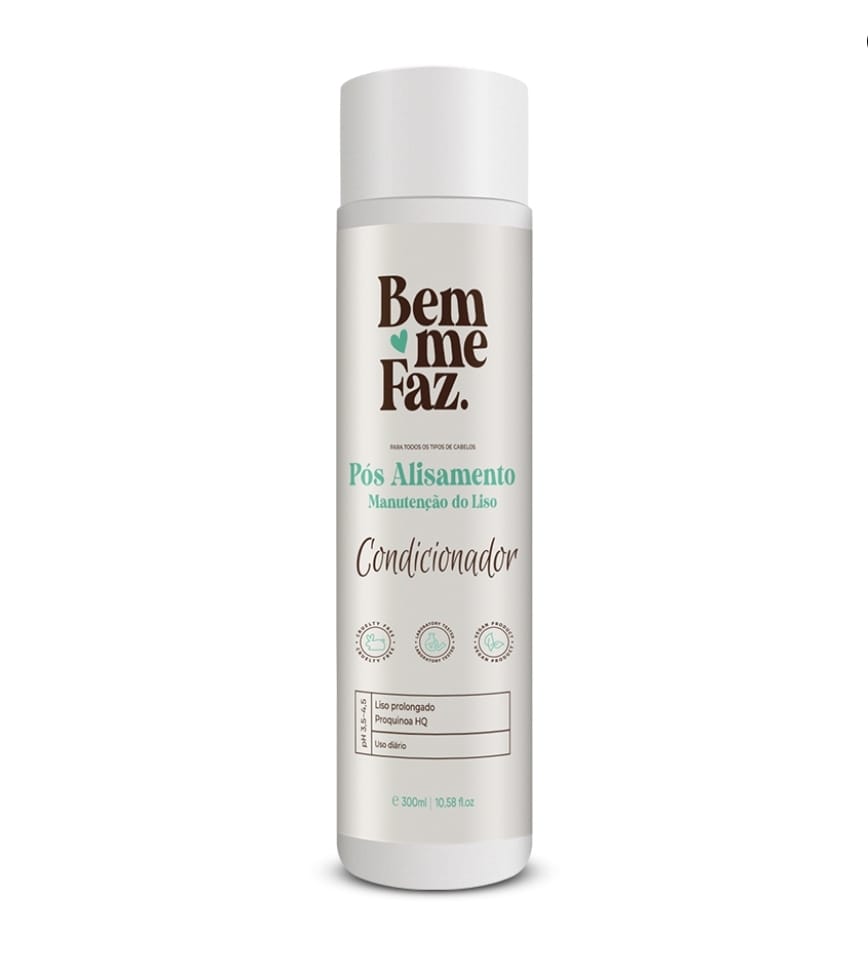 Produits capillaires Bem Me Faz - Traitement post-lissage brésilien - Shampooing et soin réparateur pour cheveux traités