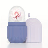 Rouleau de glace visage silicone étanche - Masseur facial anti-poches éclat peau - Outil beauté réutilisable sans pile
