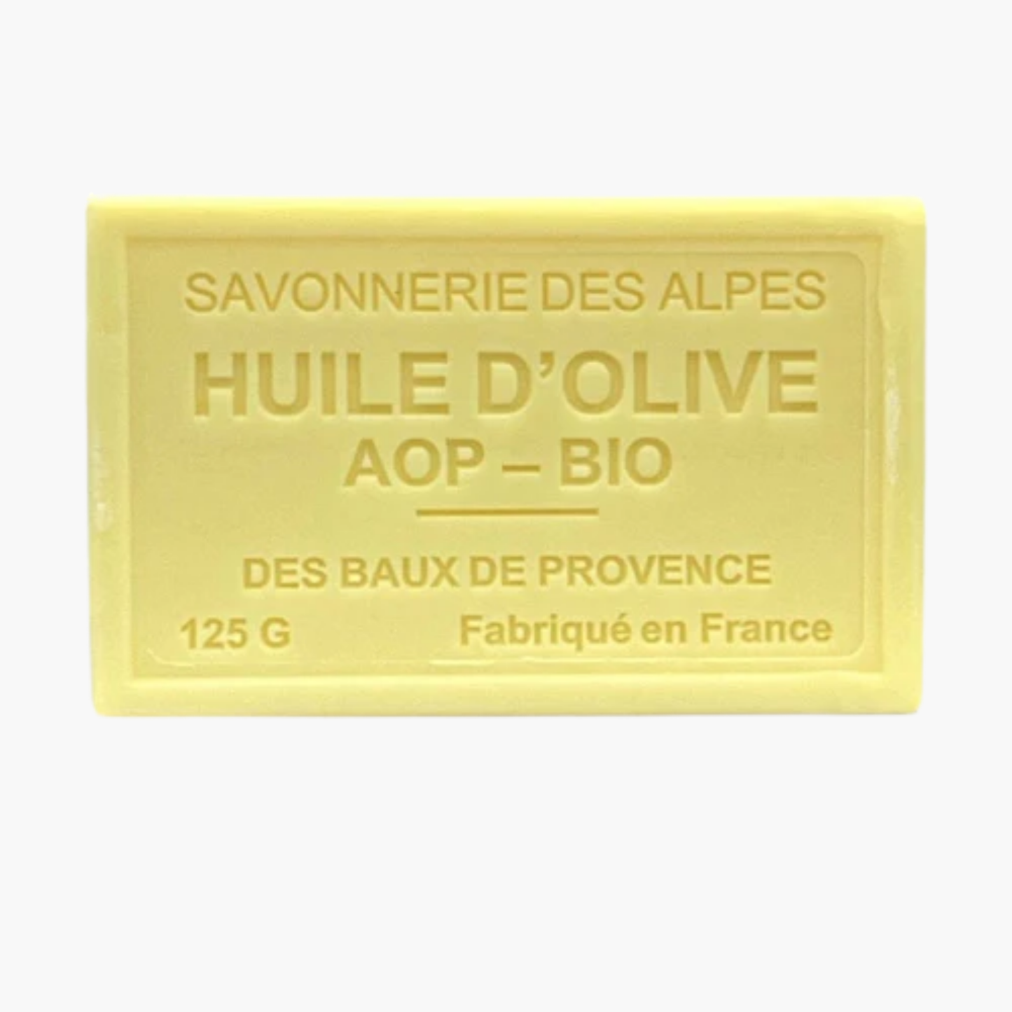 Savon bio artisanal à l'huile d'olive AOP parfum citron - Fabrication provençale naturelle 125g