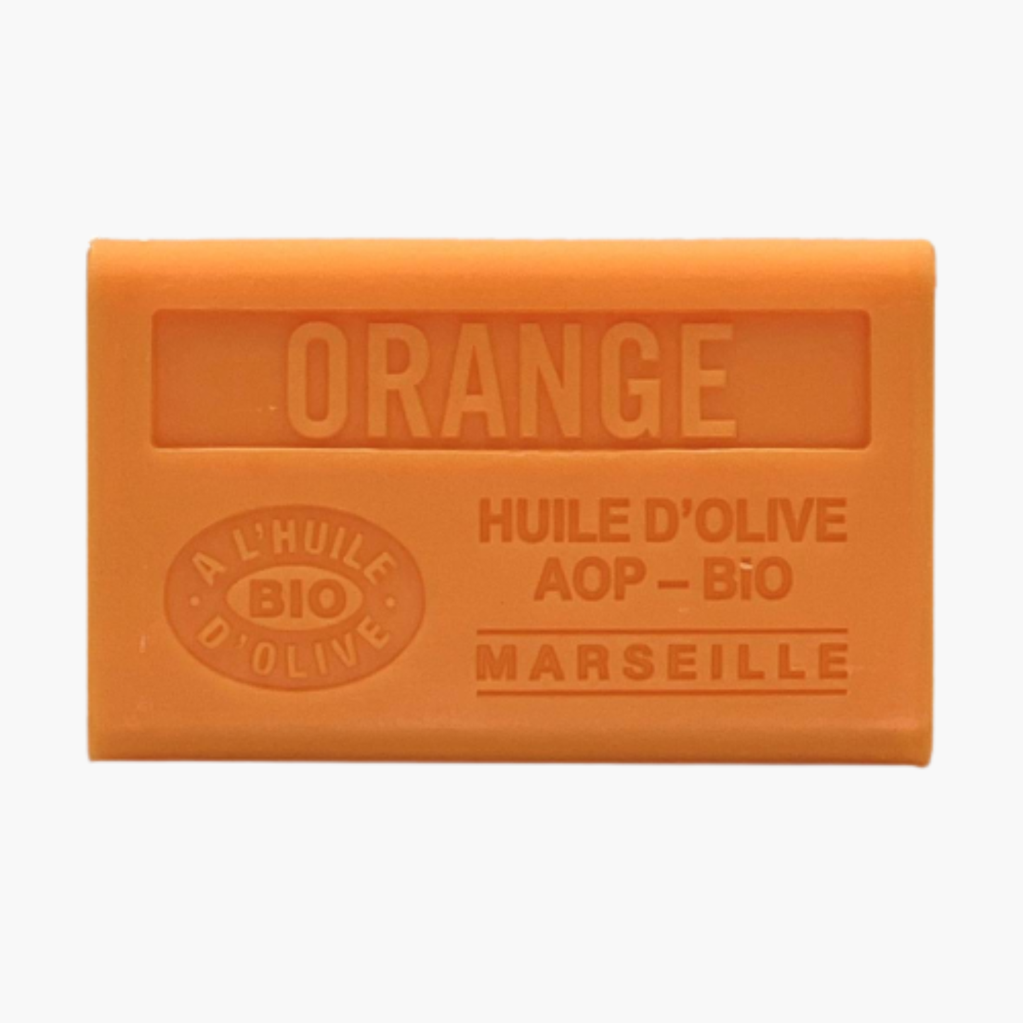 Savon bio artisanal à l'huile d'olive AOP parfum orange - Fabrication provençale naturelle 125g
