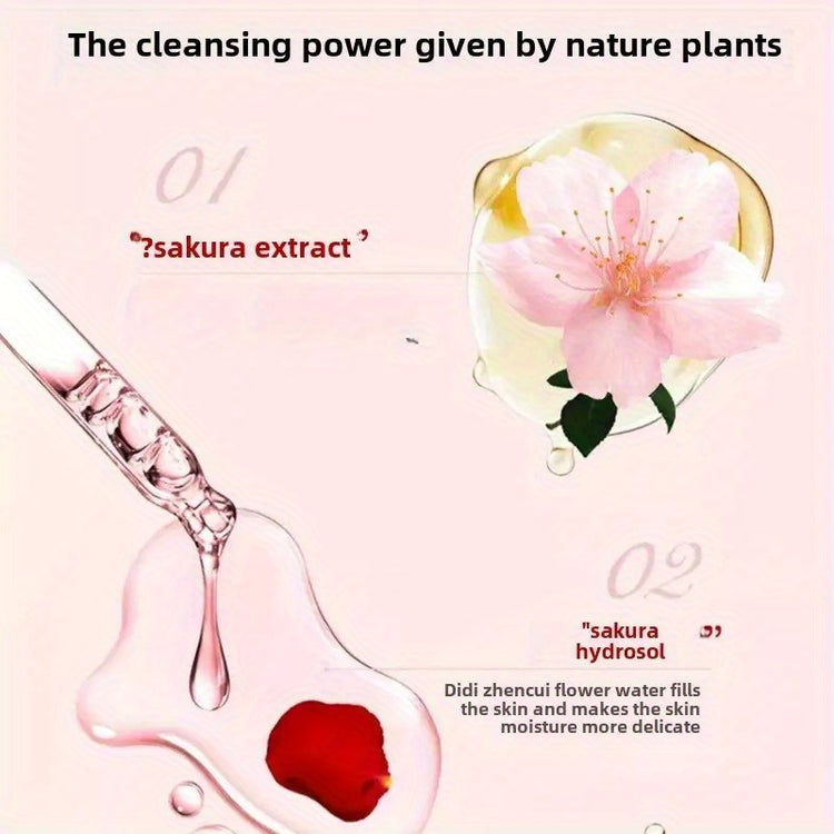 Savon naturel fleur de cerisier pour peaux sensibles - Nettoyant doux visage et corps K-beauty - Soin apaisant