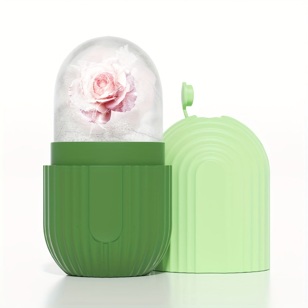 Utilisation rouleau glace facial silicone - Massage beauté anti-poches raffermissant - Outil réutilisable sans formaldéhyde