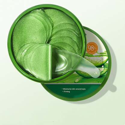 Application patchs yeux collagène aloe vera - Masques hydratants contour des yeux anti-cernes raffermissants pour homme et femme
