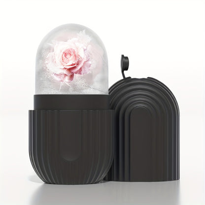 Application rouleau glace facial silicone - Massage anti-poches contour yeux - Outil beauté raffermissant réutilisable
