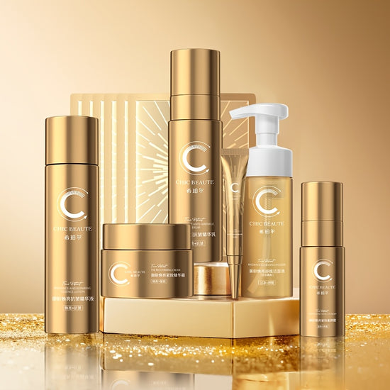 Coffret soin visage collagène Katune 12 pièces - Kit complet hydratant raffermissant anti-âge