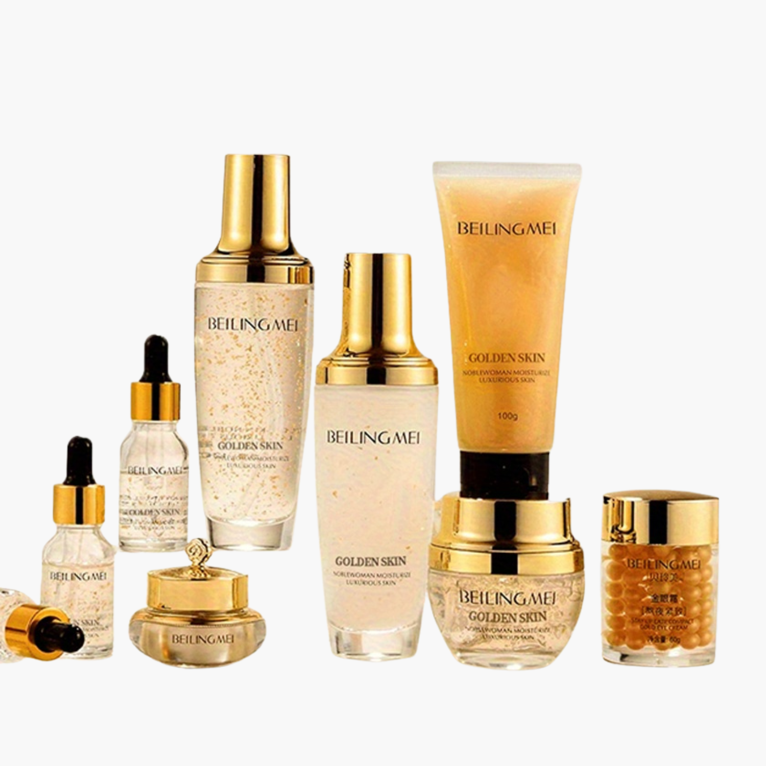 Coffret soins coréens 9pcs bave escargot collagène - Hydratation K-beauty nicotinamide hypoallergénique routine complète
