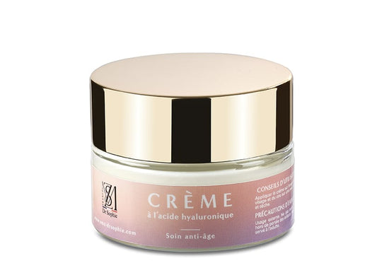 Crème hydratante acide hyaluronique bio 50ml - Anti-âge repulpante aloe vera visage

