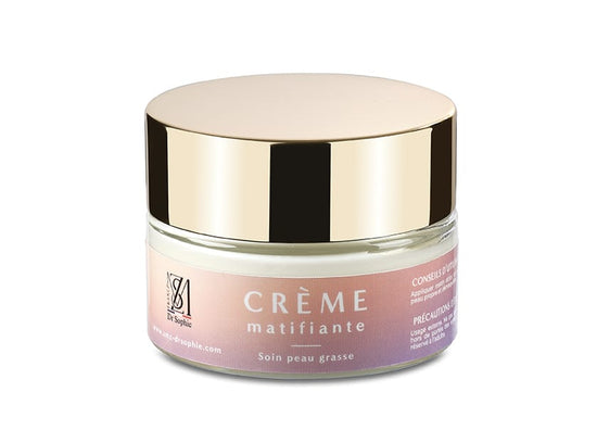 Crème matifiante visage 50ml citron pamplemousse - Peaux mixtes grasses bio anti-brillance
