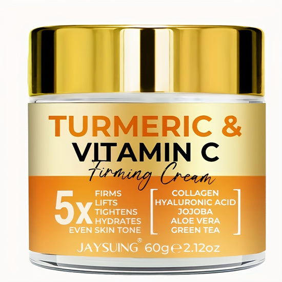 Crème raffermissante coréenne au curcuma vitamine C et collagène - Soin visage anti-âge K-beauty hydratant éclaircissant
