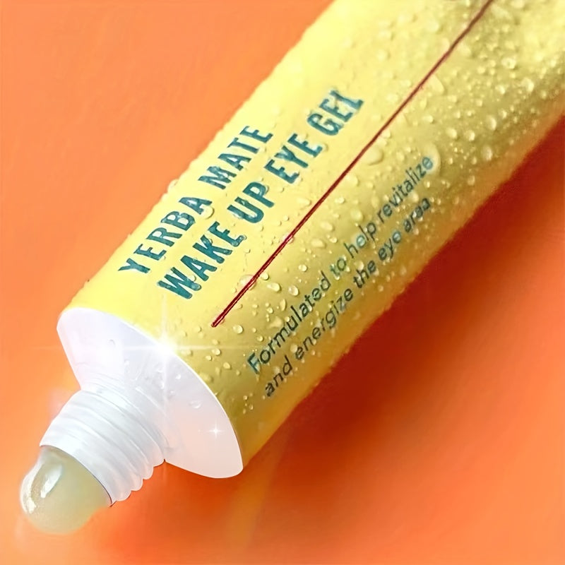 Gel contour des yeux caféine yerba mate beige - Soin anti-cernes anti-poches - Traitement défatigant illuminateur regard
