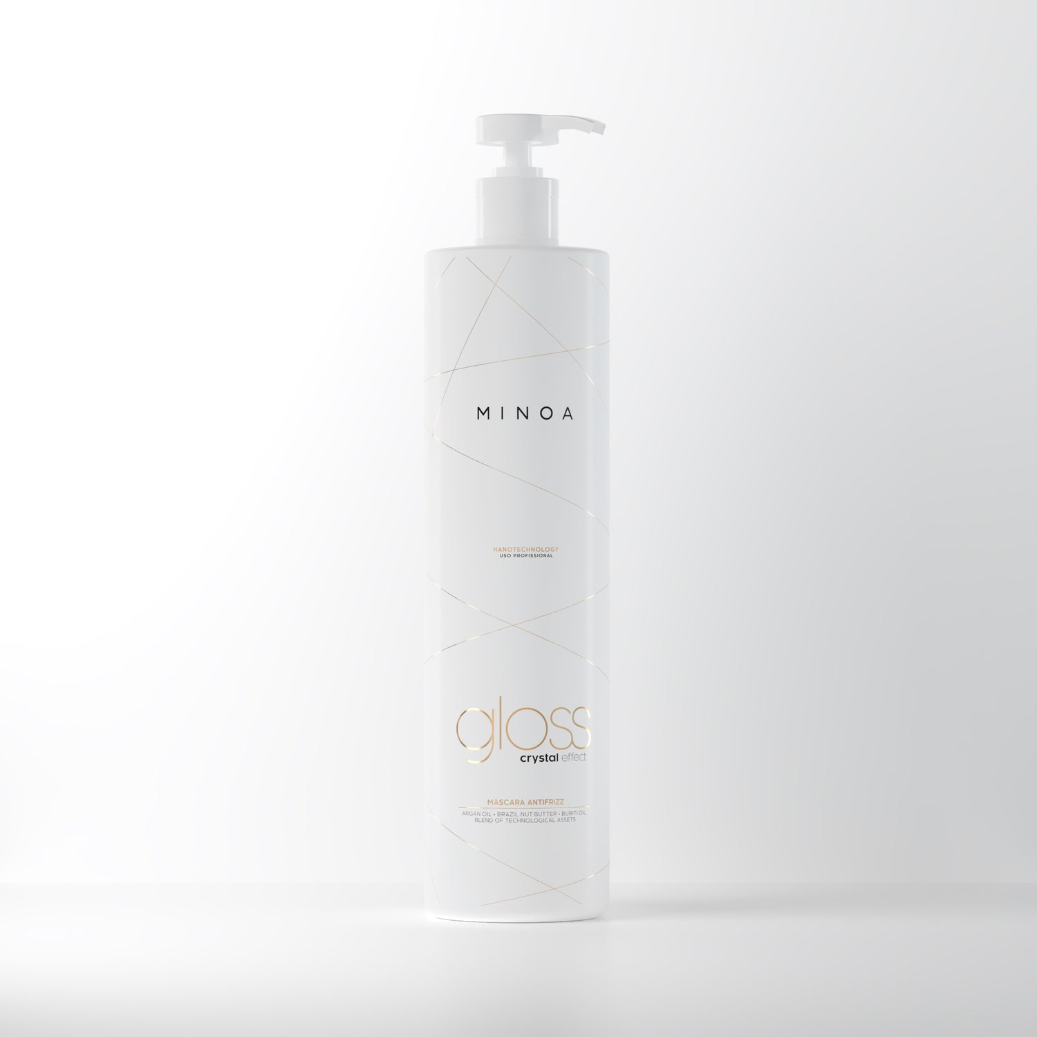 
Masque lissant MINOA GLOSS Crystal Effect 1000ml - Soin anti-frizz protéines organiques - Brillance diamant et effet miroir professionnel
