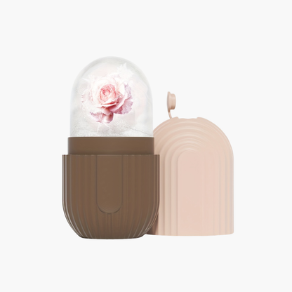 Ice roller visage silicone réutilisable - Masseur facial anti-poches raffermissant - Outil beauté étanche sans formaldéhyde