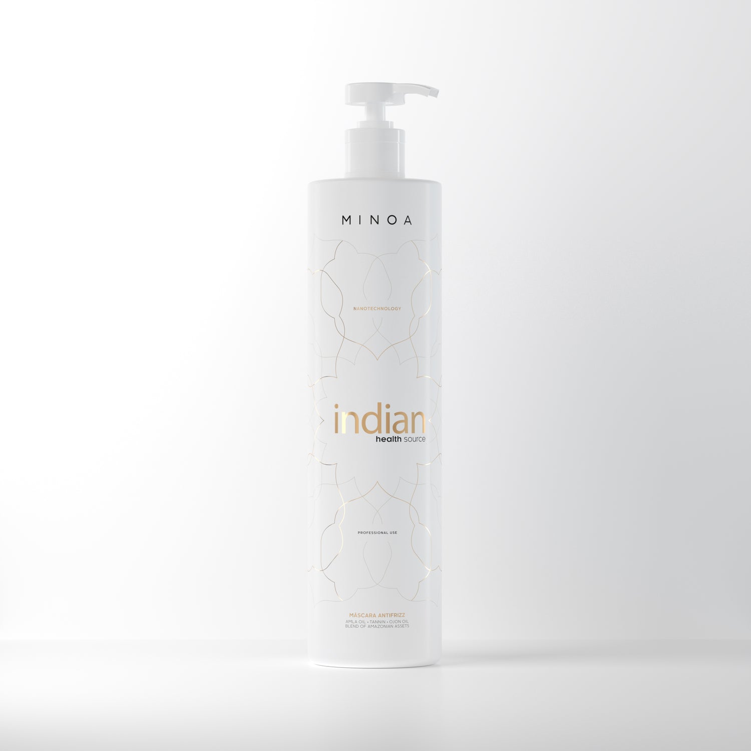Lissage indien naturel MINOA INDIAN 1000ml - Traitement ayurvédique sans formol bio - Masque anti-frizz aux plantes naturelles
