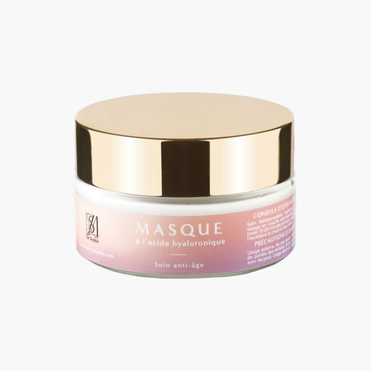 Masque acide hyaluronique bio 100ml - Hydratation intense anti-âge repulpant rides collagène élastine fabrication française

