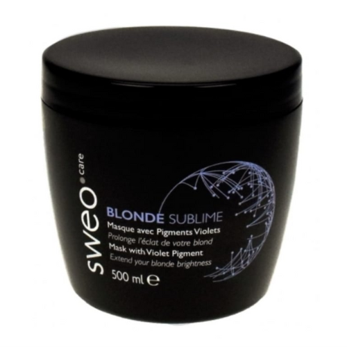 Masque capillaire pour cheveux blonds BLONDE SUBLIME SWEO CARE - Soin déjaunissant avec pigments violets - Éclat et neutralisation des reflets jaunes
