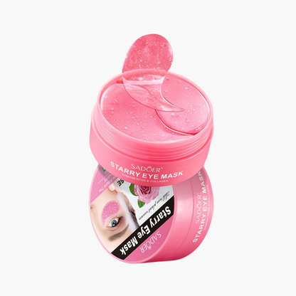 Masque contour des yeux collagène de rose 60 pièces - Patchs hydratants anti-âge anti-cernes - Soin yeux K-beauty