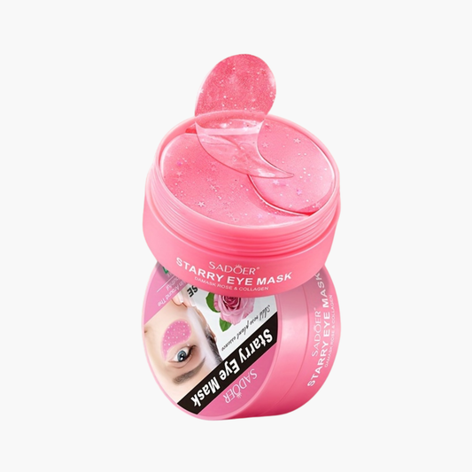 Masque contour des yeux collagène de rose 60 pièces - Patchs hydratants anti-âge anti-cernes - Soin yeux K-beauty