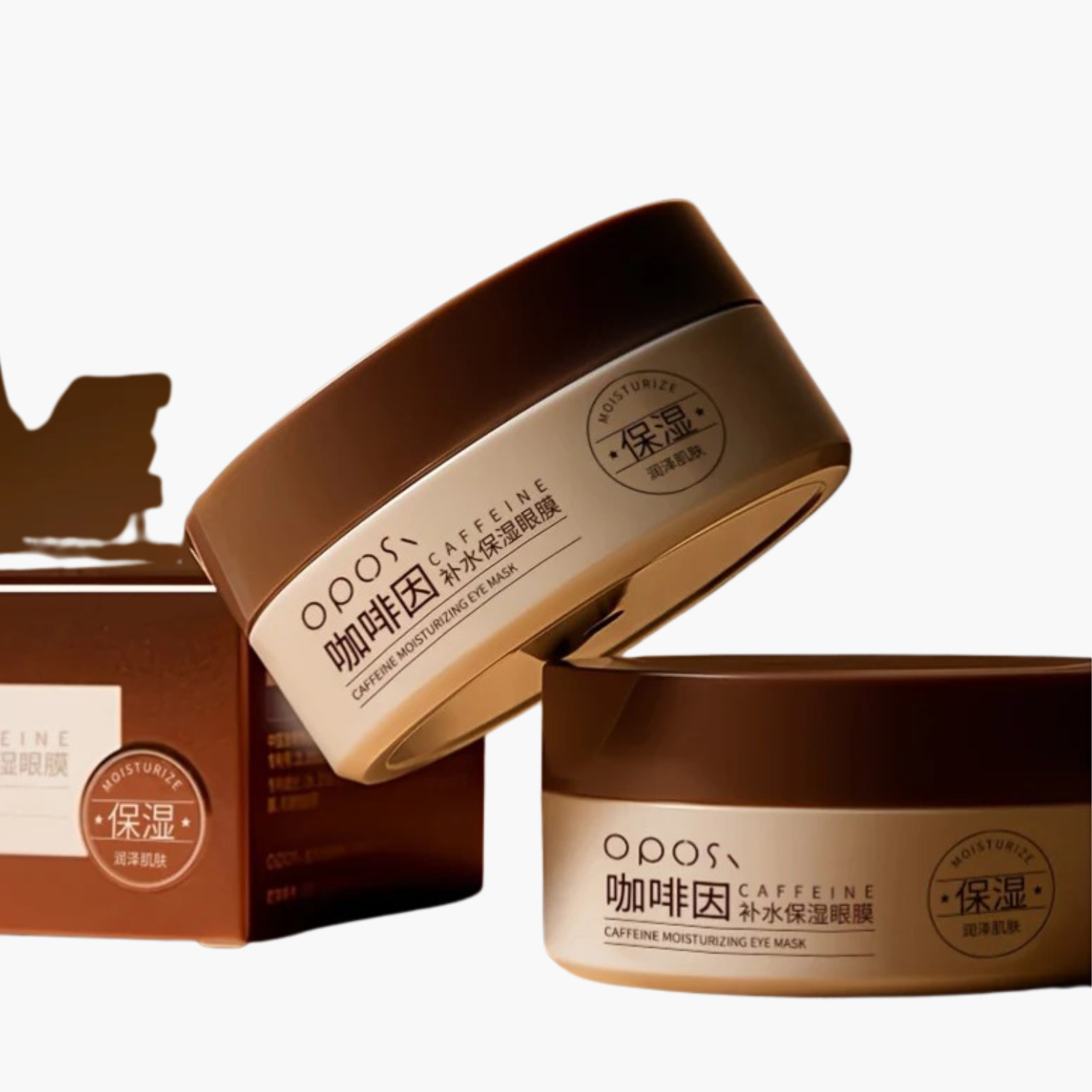 Patchs contour yeux Oposi caféine peptide 60pcs - Masques gel raffermissants collagène acide hyaluronique - Hypoallergéniques hydratants
