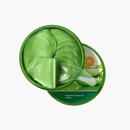 Patchs gel hydratants collagène aloe vera 60pcs - Soin contour yeux raffermissant anti-âge pour réduire cernes et poches
