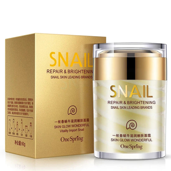 Pot crème anti-âge bave escargot collagène - Soin visage contour yeux anti-cernes - Traitement hydratant anti-rides