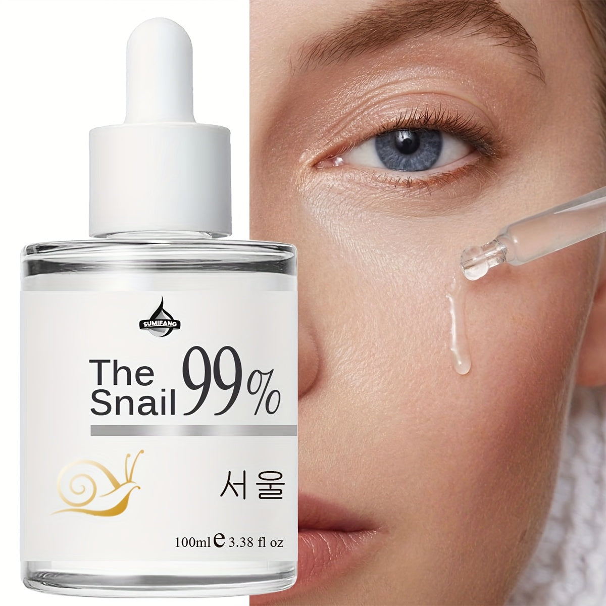 Sérum SUMIFANG bave d'escargot 100ml - Soin hydratant visage aloe vera et vitamine C - Traitement anti-âge réparateur
