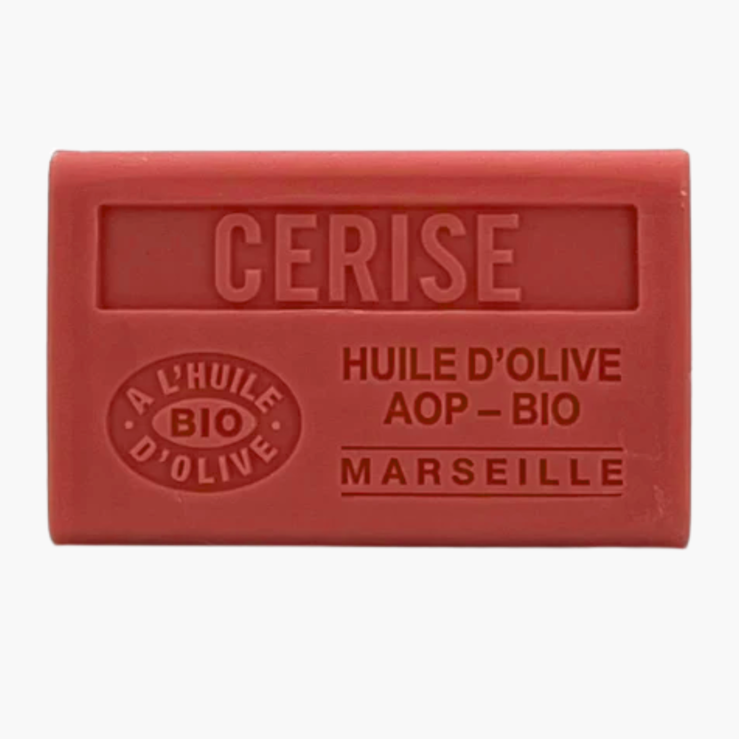 Savon bio artisanal à l'huile d'olive AOP parfum cerise - Fabrication provençale naturelle
