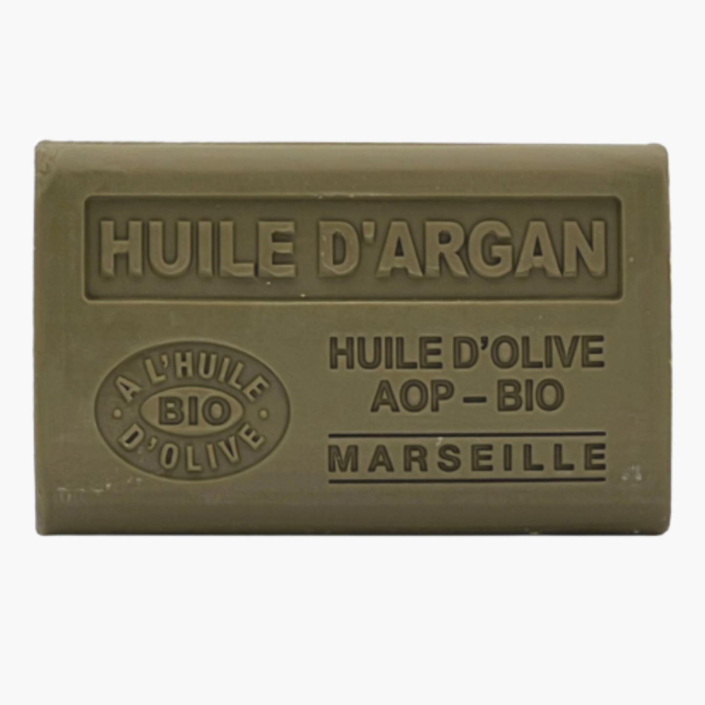 Savon bio artisanal à l'huile d'olive AOP et huile d'argan - Fabrication provençale naturelle 125g