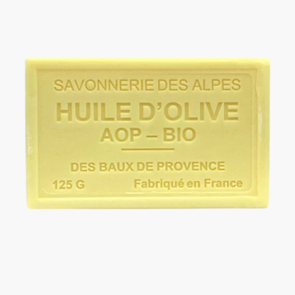 Savon bio artisanal à l'huile d'olive AOP parfum citron - Fabrication provençale naturelle 125g
