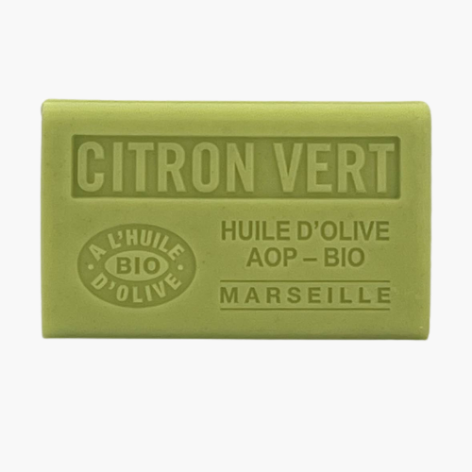Savon bio artisanal à l'huile d'olive AOP parfum citron vert - Fabrication provençale naturelle 125g