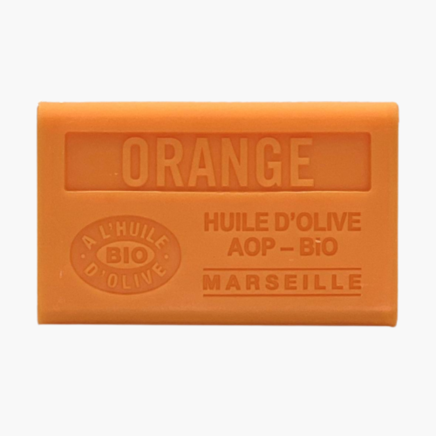 Savon bio artisanal à l'huile d'olive AOP parfum orange - Fabrication provençale naturelle 125g