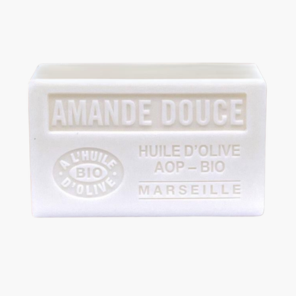 Savon de Provence bio à l'amande douce et huile d'olive AOP - Cosmétique artisanale adoucissante 