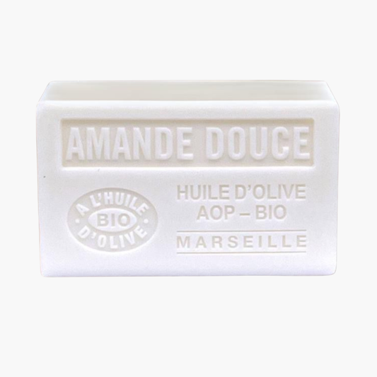 Savon de Provence bio à l'amande douce et huile d'olive AOP - Cosmétique artisanale adoucissante 