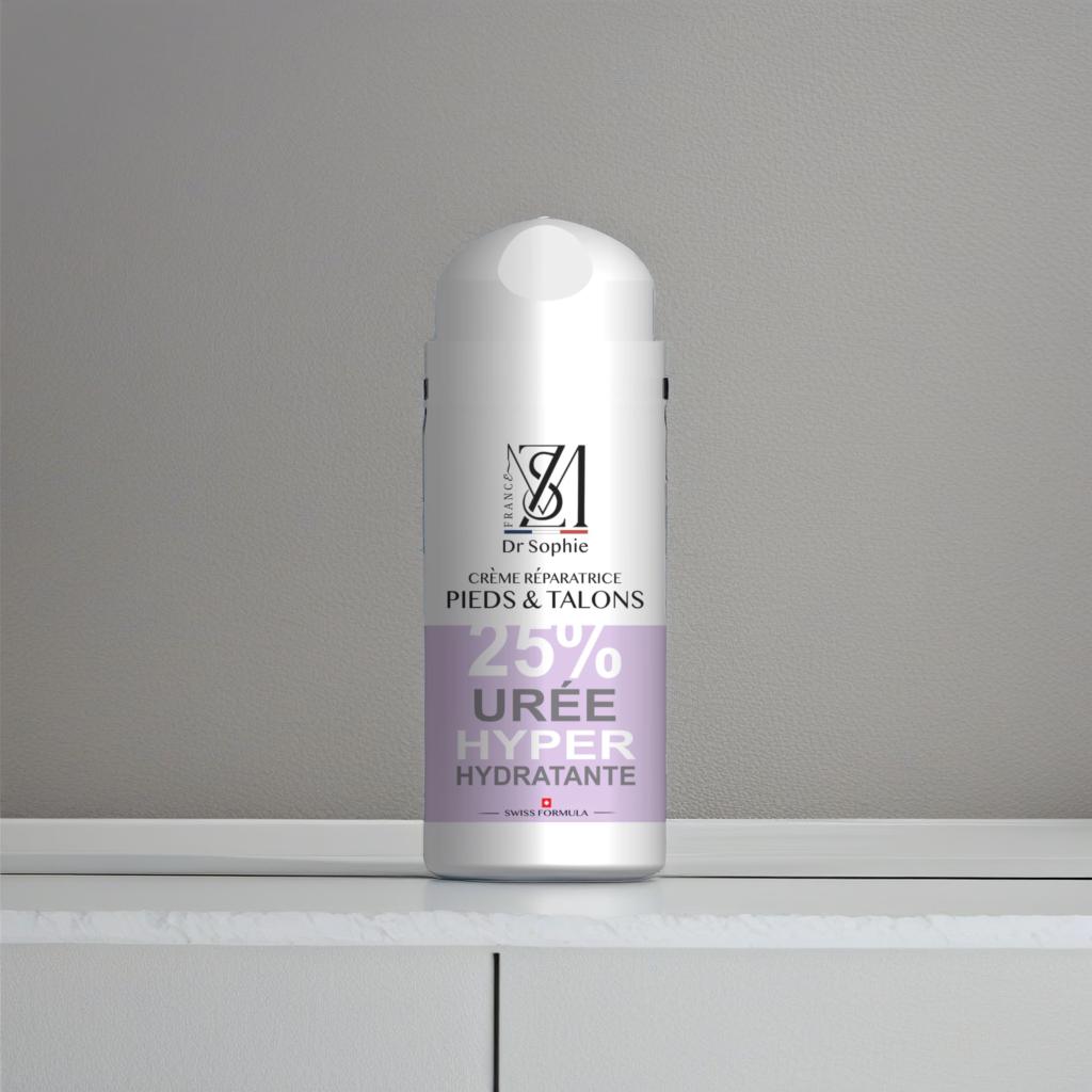 Soin réparateur pieds secs 100ml - Crème talons fissurés beurre karité et urée nourrissante
