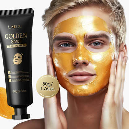 Tube masque doré LAIKOU 50g - Masque facial nettoyant hypoallergénique glycérine - Homme femme tous types de peaux